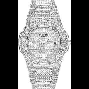 Unisex Luxury Crystal Diamond Watches Silver Gold Fashion Quartz Analog Watch